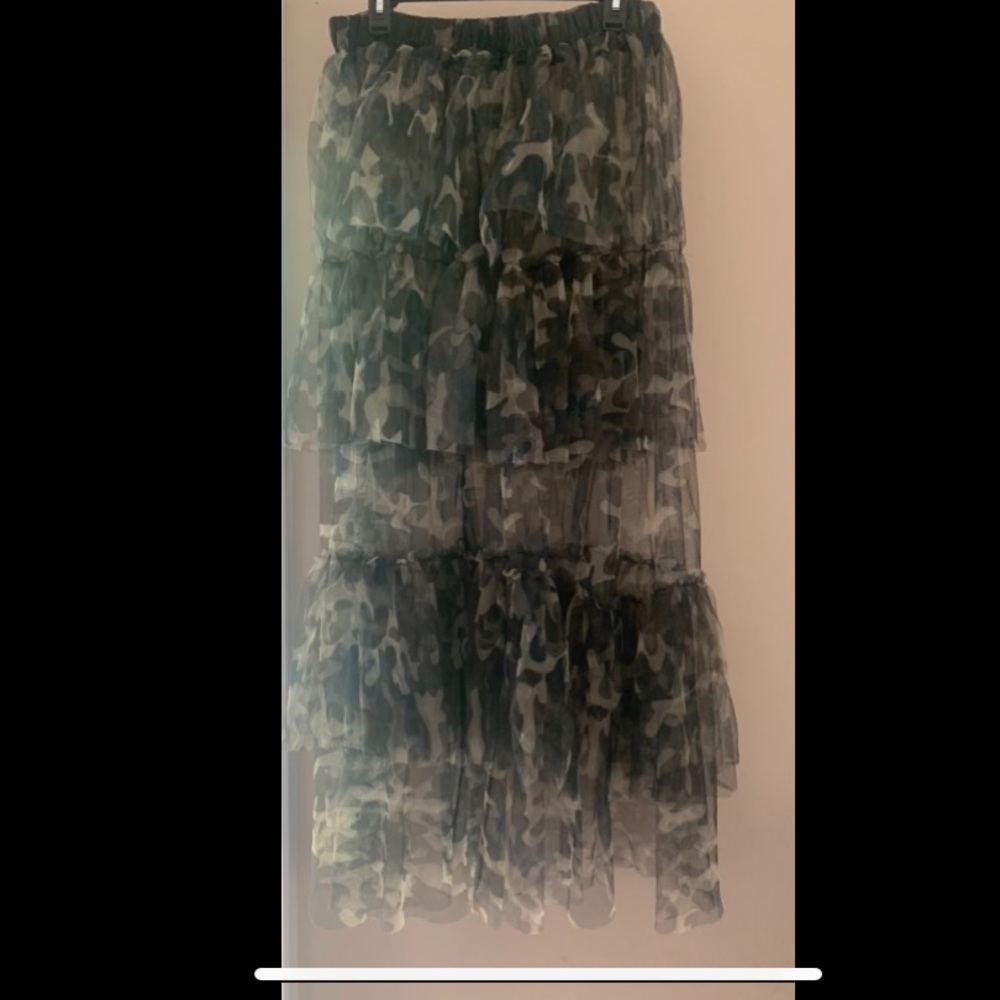 Camouflage Maxi Skirt